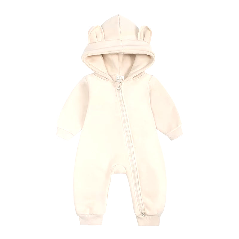 2024 Baby Winter Fleece Romper Print Cotton Warm Outfit Clothes for 0-24M Jumpsuit Newborn Toddler Bear Hoodies Bodysuit Costume