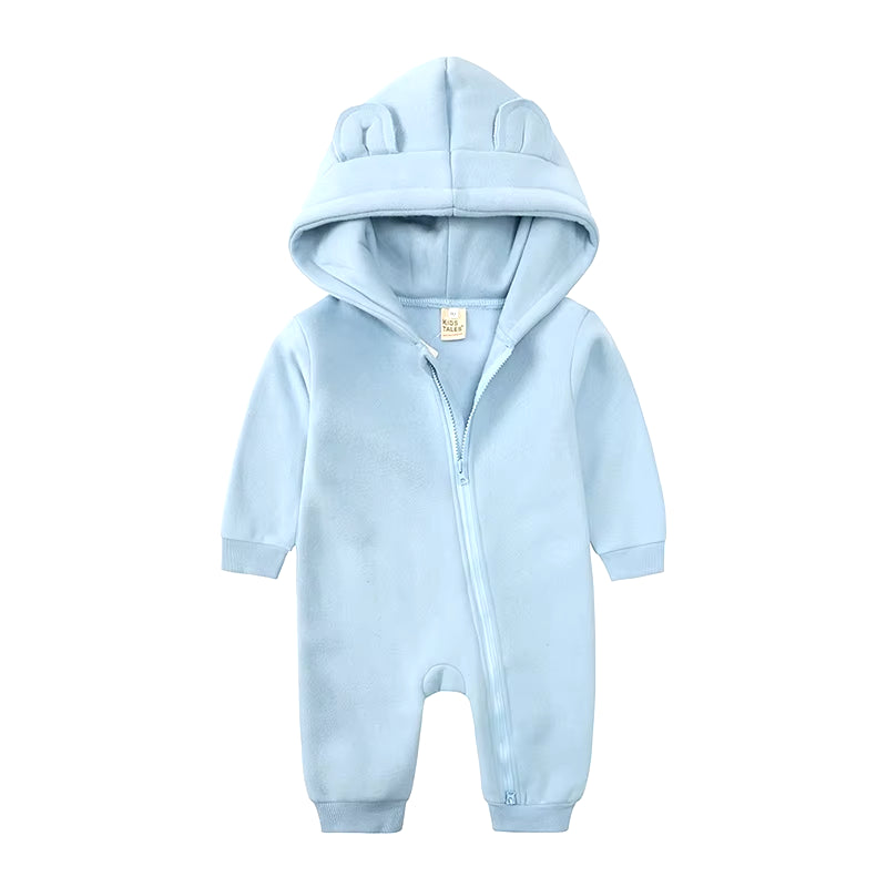 2024 Baby Winter Fleece Romper Print Cotton Warm Outfit Clothes for 0-24M Jumpsuit Newborn Toddler Bear Hoodies Bodysuit Costume