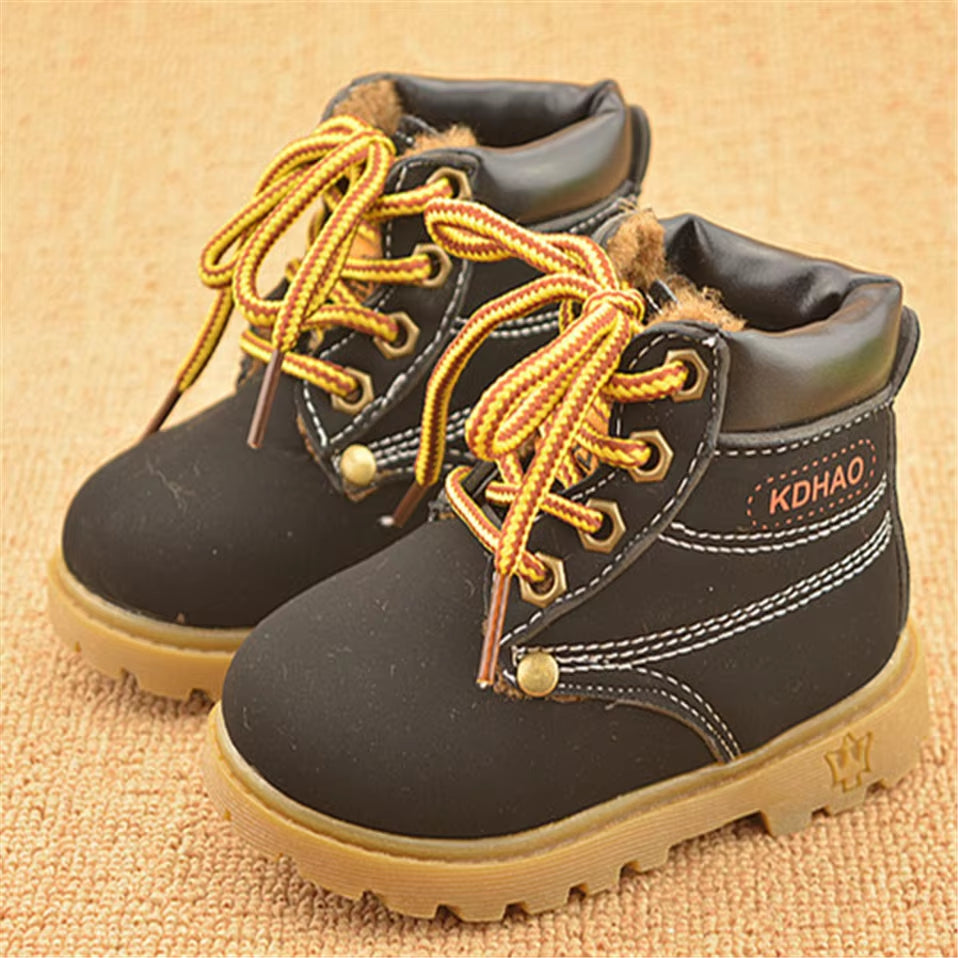 Winter Children'S Boots Kids Girls Boys Plush Boots Casual Warm Ankle Shoes Kids Fashion Sneakers Baby Snow Boots