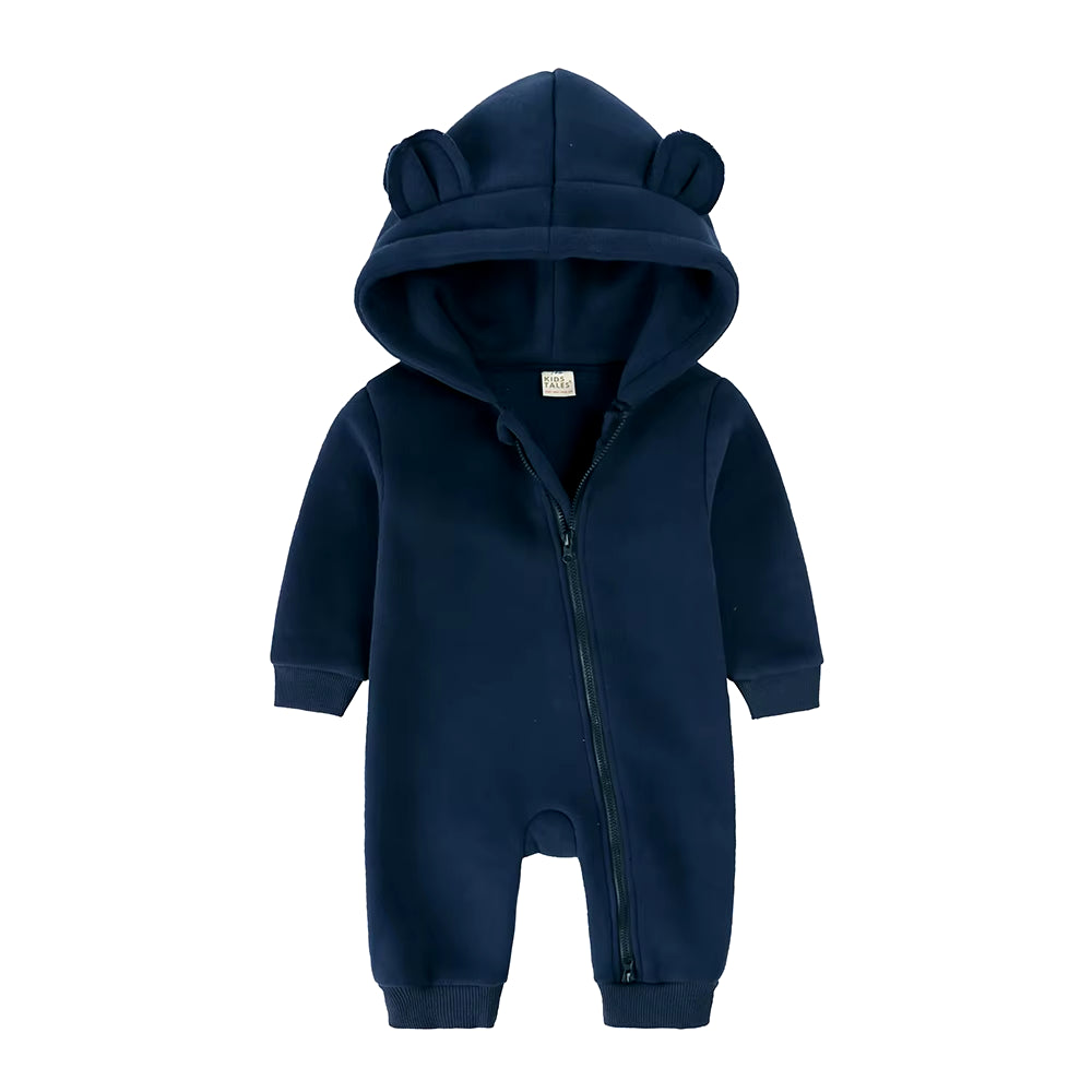 2024 Baby Winter Fleece Romper Print Cotton Warm Outfit Clothes for 0-24M Jumpsuit Newborn Toddler Bear Hoodies Bodysuit Costume