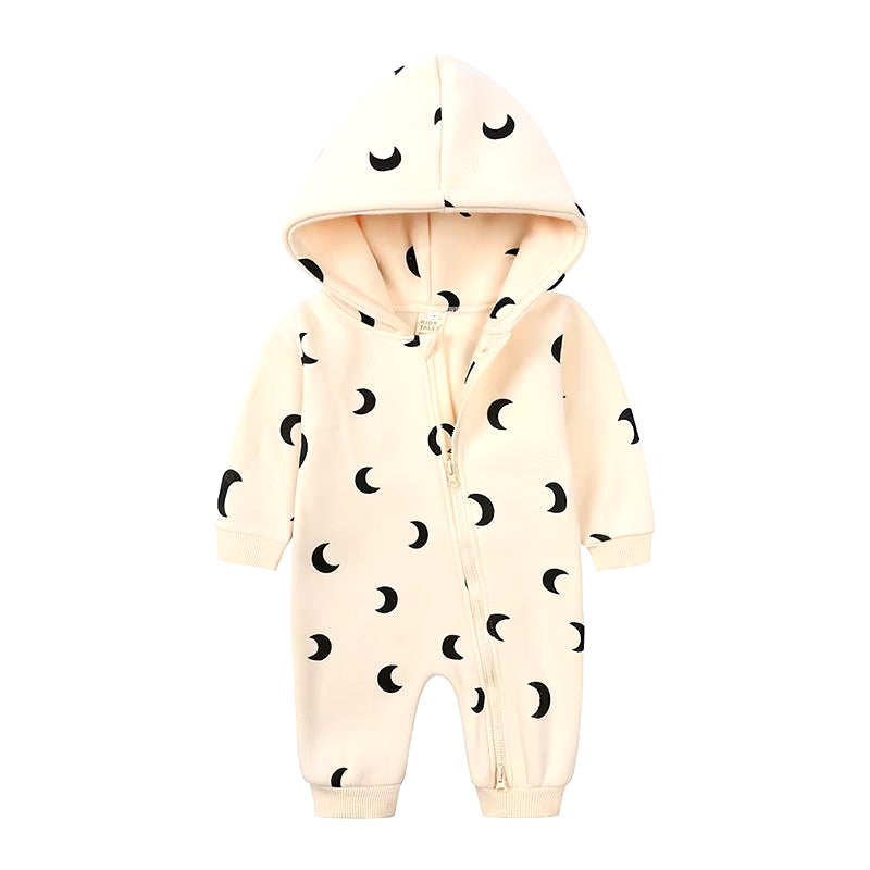 2024 Baby Winter Fleece Romper Print Cotton Warm Outfit Clothes for 0-24M Jumpsuit Newborn Toddler Bear Hoodies Bodysuit Costume