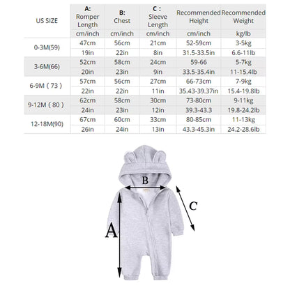 2024 Baby Winter Fleece Romper Print Cotton Warm Outfit Clothes for 0-24M Jumpsuit Newborn Toddler Bear Hoodies Bodysuit Costume